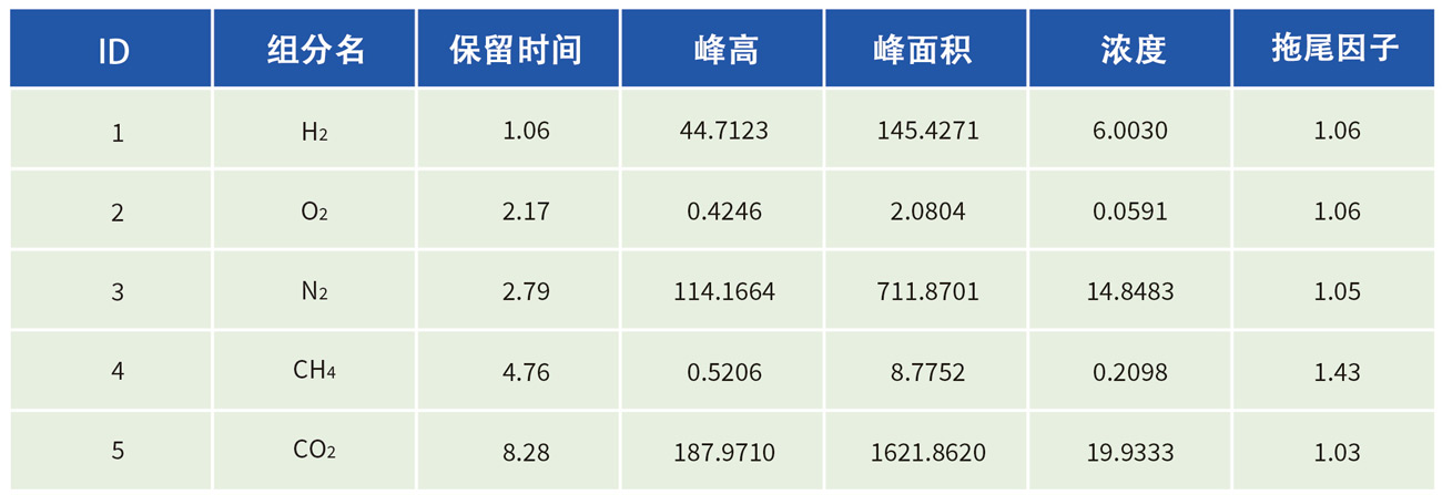 氯化氢色谱分析报告组分